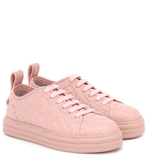 fendi pink fabric sneakers|fendi peekaboo sneakers.